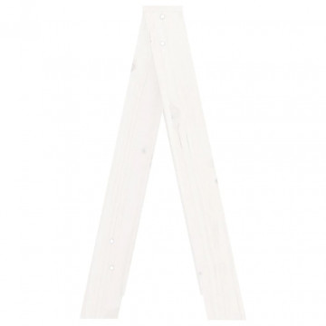 Scaune, 2 buc., alb, 40x40x75 cm, lemn masiv de pin - Img 5