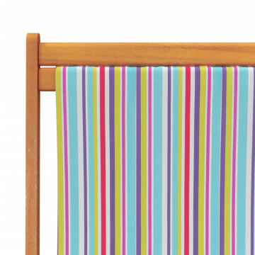 Scaune de plajă pliante, 2 buc., multicolor, material textil - Img 7