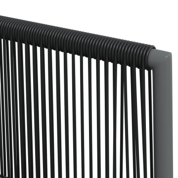 Scaune grădină cu perne 4 buc. negru 54x60,5x83,5 cm poliratan - Img 6