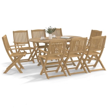 Scaune grădină pliabile 8 buc. 54,5x58x90 cm lemn masiv acacia - Img 1