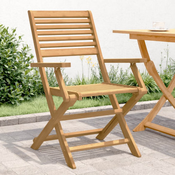 Scaune grădină pliante 4 buc 54,5x61,5x86,5cm lemn masiv acacia - Img 1