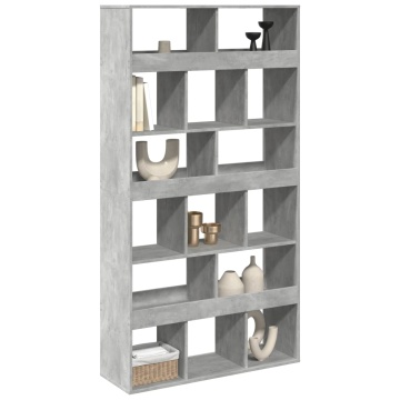 Separator de cameră, gri beton, 100x33x187,5 cm, lemn prelucrat - Img 3