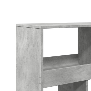 Separator de cameră, gri beton, 100x33x187,5 cm, lemn prelucrat - Img 6