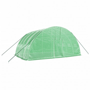 Seră cu cadru din oțel, verde, 24 m², 6x4x2,85 m - Img 3