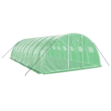 Seră cu cadru din oțel, verde, 32 m², 8x4x2 m - Img 3
