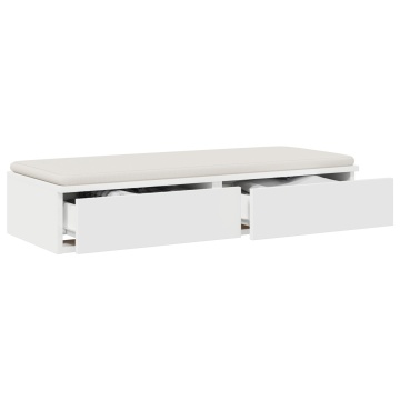 Sertare pentru pat Alb 80x36,5x16,5 cm Din Lemn Compus - Img 3