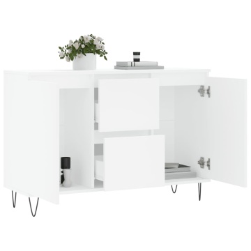 Servantă, alb, 104x35x70 cm, lemn prelucrat - Img 4