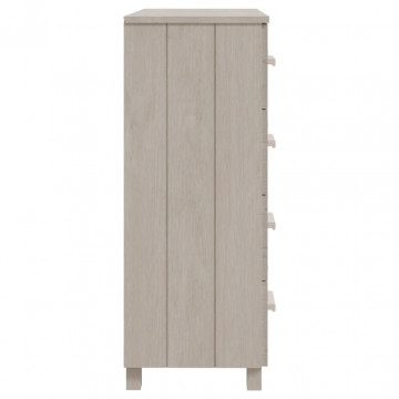 Servantă, alb, 79x40x103,5 cm, lemn masiv de pin - Img 5