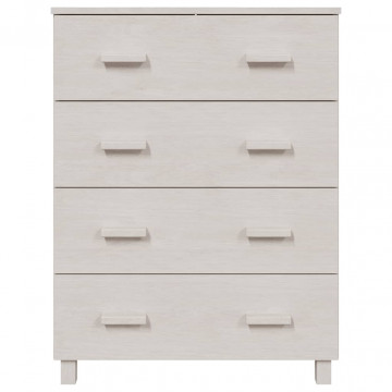 Servantă, alb, 79x40x103,5 cm, lemn masiv de pin - Img 8