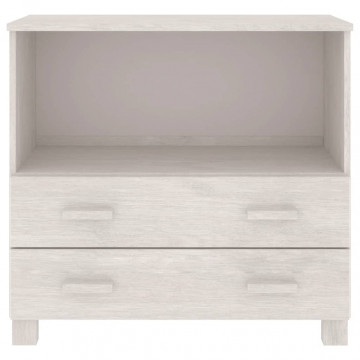 Servantă, alb, 85x35x80 cm, lemn masiv de pin - Img 8