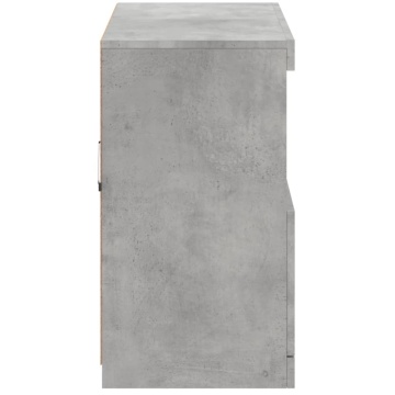 Servantă cu lumini LED, gri beton, 81x37x67 cm - Img 7