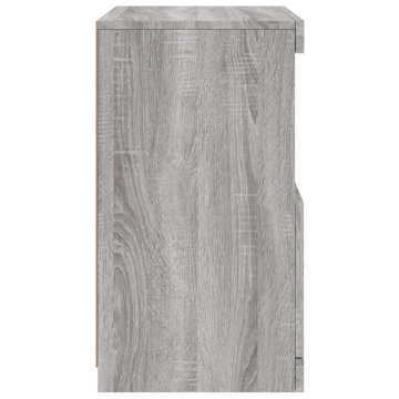 Servantă cu lumini LED, gri sonoma, 41x37x67 cm - Img 7
