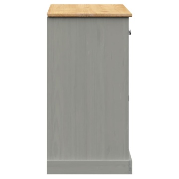 Servantă cu sertare VIGO, gri, 113x40x75 cm, lemn masiv de pin - Img 5