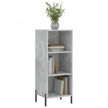 Servantă, gri beton, 34,5x32,5x90 cm, lemn prelucrat - Img 3