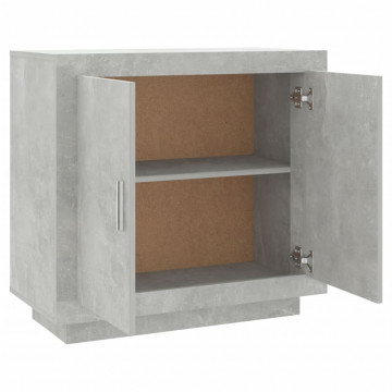 Servantă, gri beton, 80x40x75 cm, lemn compozit - Img 5