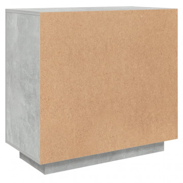 Servantă, gri beton, 80x40x75 cm, lemn compozit - Img 8