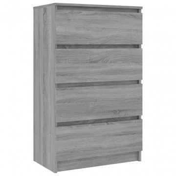 Servantă, sonoma gri, 60x35x98,5 cm, lemn prelucrat - Img 2