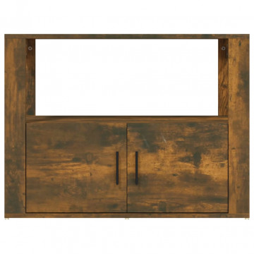 Servantă, stejar fumuriu, 80x30x60 cm, lemn prelucrat - Img 5