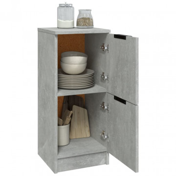 Servante, 2 buc., gri beton, 30x30x70 cm, lemn compozit - Img 4