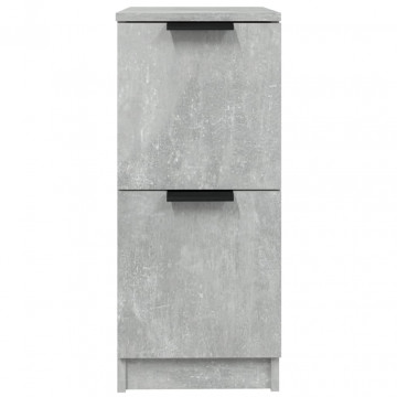 Servante, 2 buc., gri beton, 30x30x70 cm, lemn compozit - Img 8