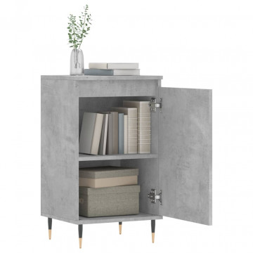 Servante, 2 buc., gri beton, 40x35x70 cm, lemn prelucrat - Img 4