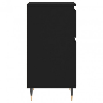 Servante, 2 buc., negru, 40x35x70 cm, lemn prelucrat - Img 7