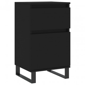 Servante, 2 buc., negru, 40x35x70 cm, lemn prelucrat - Img 8