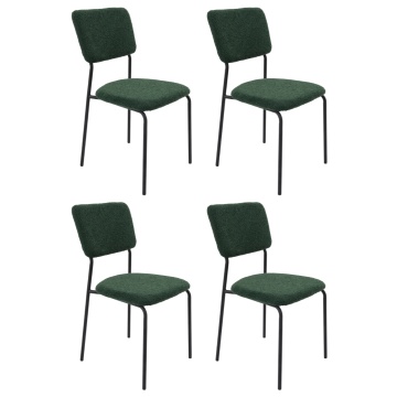 Set 4 Scaune bucatarie, tapitat cu stofa, s-209, verde - Img 1