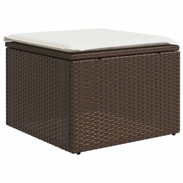 Set canapele de grădină, 2 piese, cu perne, maro poliratan maro - Img 4