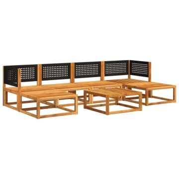 Set canapele grădină cu perne, 7 piese, lemn masiv acacia - Img 3