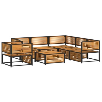 Set canapele grădină cu perne, 7 piese, lemn masiv acacia - Img 3