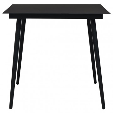 Set cu masă pentru grădină, 3 piese, negru, ratan PVC - Img 7