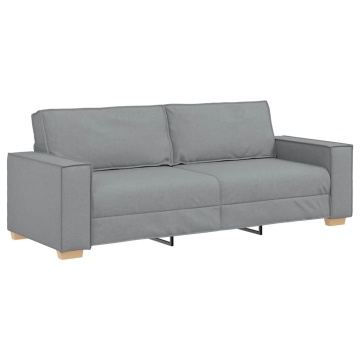 Set de canapele cu perne, 2 piese, gri deschis, textil - Img 8