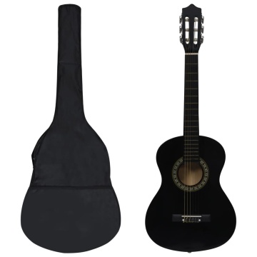 Set de chitară clasică începători, 8 piese, negru, 1/2 34 - Img 1
