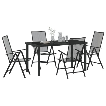 Set de Dining pentru Grădină cu 5 Piese Oțel Antracit - Img 3