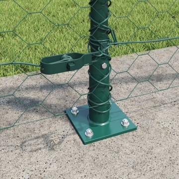 Set de Gard 2 buc Verde pădure Oțel 25 x 1 m Durabil - Img 3
