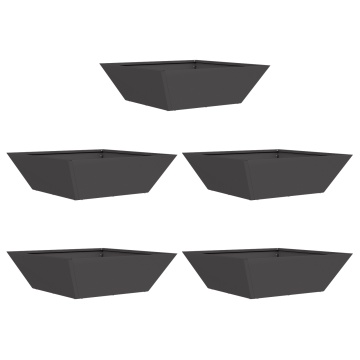 Set de Ghivece din Plastic Negru 50 x 50 x 15 cm - Img 2