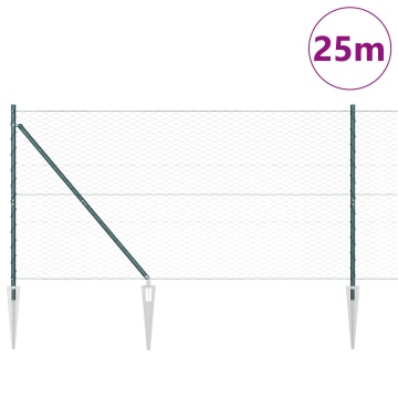 Set de Îngrădire 2 bucăți Verde Oțel 25 x 1.2 m Durabil - Img 3
