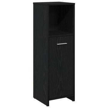 Set de Mobilier pentru Baie din 4 Piese Stejar Negru Lemn Ingineresc - Img 2