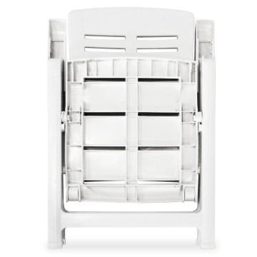 Set de mobilier pentru grădină, 3 piese, alb, polipropilenă - Img 7