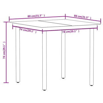 Set de mobilier pentru grădină, 5 piese, negru - Img 7