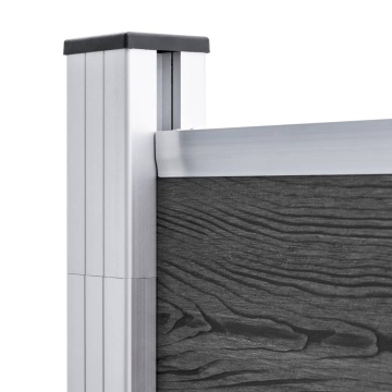 Set de panouri de gard ,WPC , 872x186 cm, negru - Img 6