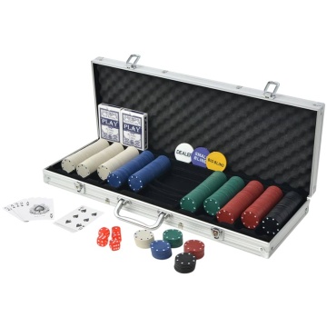 Set de poker cu 500 de jetoane din aluminiu - Img 2
