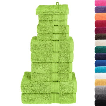 Set de prosoape premium SOLUND, 12 piese, verde, 600 g/m² - Img 2