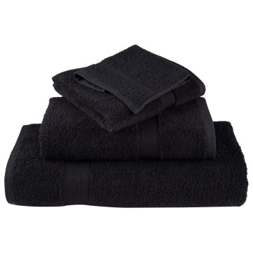 Set de prosoape premium SOLUND, 6 piese, negru, 600 g/m² - Img 4