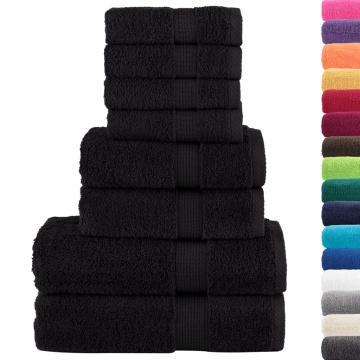 Set de prosoape premium SOLUND, 8 piese, negru, 600 g/m² - Img 2