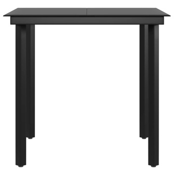 Set de servit masa pentru grădină, 5 piese, maro și negru - Img 5