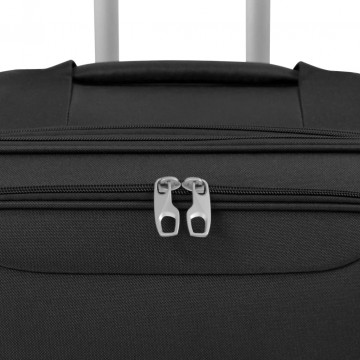 Set de valize din material textil, 3 piese, negru - Img 8