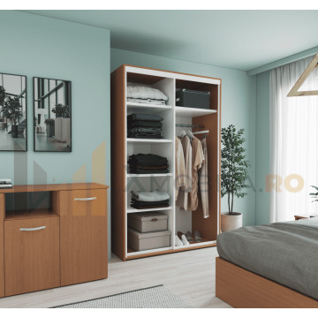 Set Dormitor Smart, Material Pal 18mm, Culoare Cires - Img 3