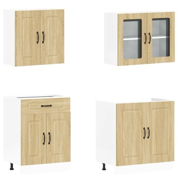 Set dulap de bucătărie din 4 piese „Kalmar” lemn stejar Sonoma - Img 4